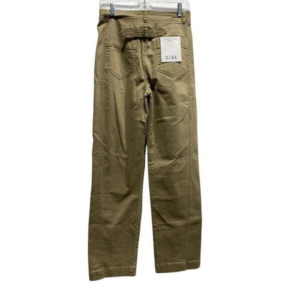 Habitual High Rise Wide Leg Army Green Pants HNM02107B Womens Size 2/26 NEW - Picture 3 of 14
